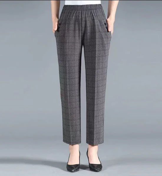 Ella - Hoge Taille Broek met Comfortabele Stretch voor Vrouwen