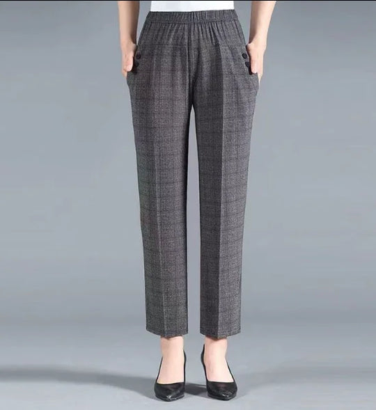 Ella - Hoge Taille Broek met Comfortabele Stretch voor Vrouwen