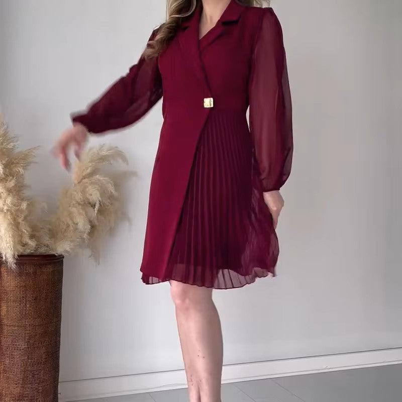 Dames Blazer Jurk Elegant Getailleerd Design Midi - Nadine-3