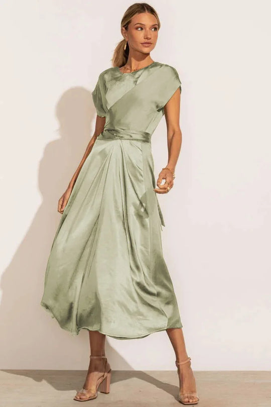 Variant image for Dames Feestjurk Elegante Satijnzijde Voor Bruiloft - Evangeline-17