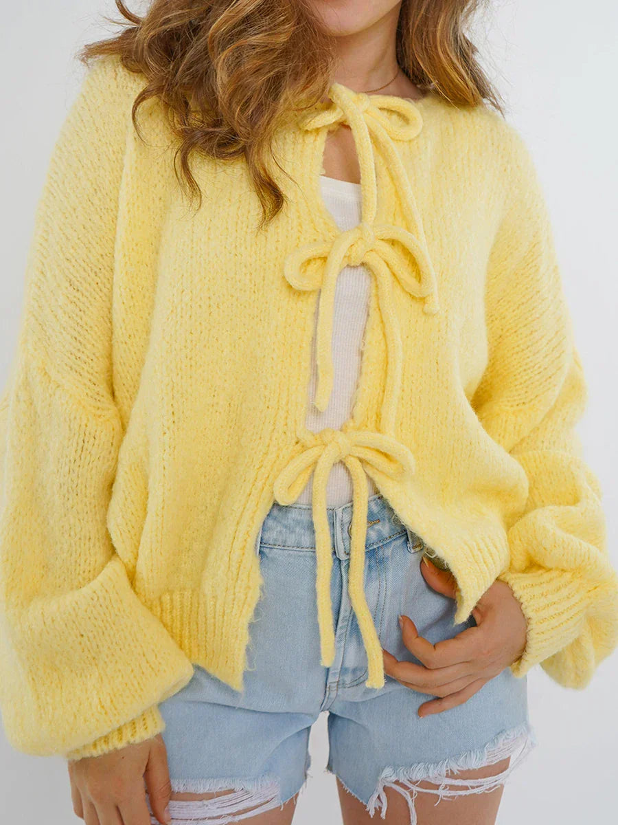 Alejandra - Oversized vest met striksluiting