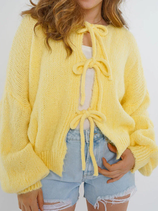 Alejandra - Oversized vest met striksluiting