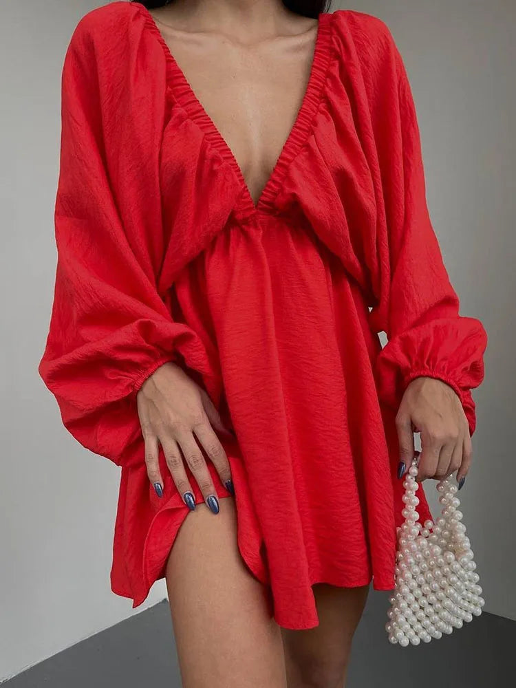 Dames Lange Jurk Bohemian V-Hals Zomer Kleding - Sadie-1