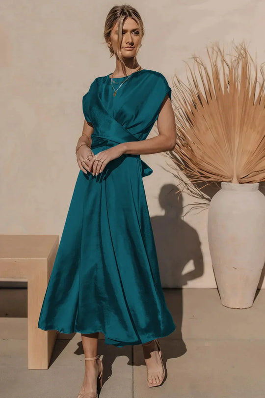 Variant image for Dames Feestjurk Elegante Satijnzijde Voor Bruiloft - Evangeline-21