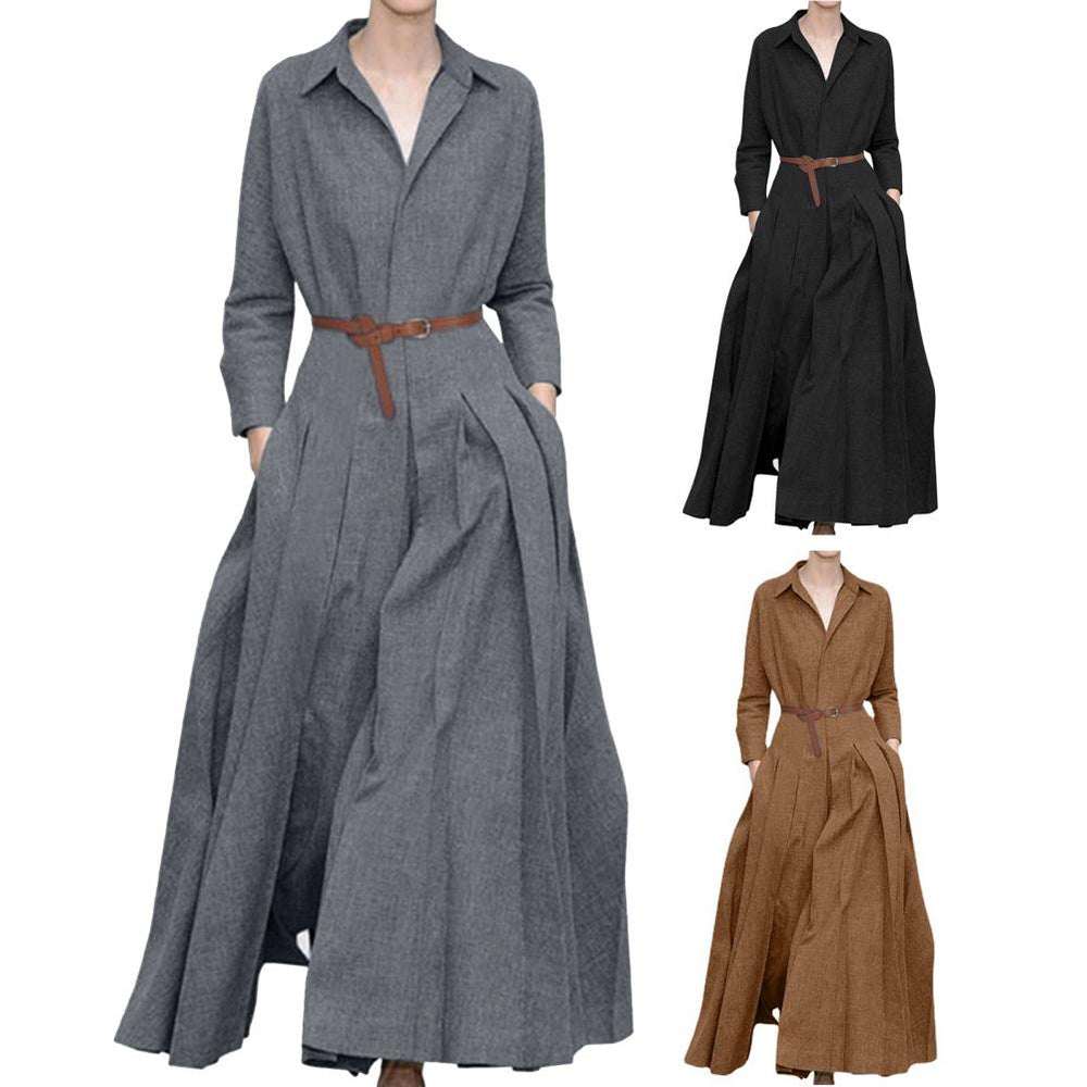 Dames Maxi Jurk Plooien Elegante Lange Zomerjurk - Gloria-2