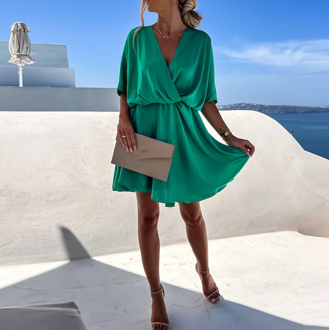 Dames V-hals Zomerjurk Elegante Stijl - Sophie-1