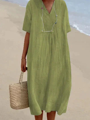 Variant image for Dames Linnen Jurk Elegant Ontwerp Ademend voor Zomer - Amanda-6