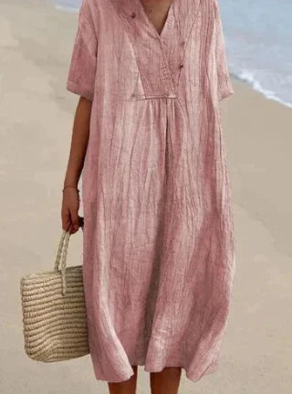 Variant image for Dames Linnen Jurk Elegant Ontwerp Ademend voor Zomer - Amanda-26