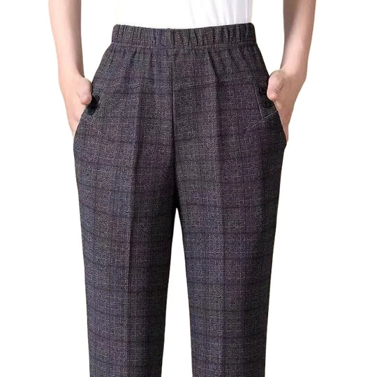 Ella - Hoge Taille Broek met Comfortabele Stretch voor Vrouwen