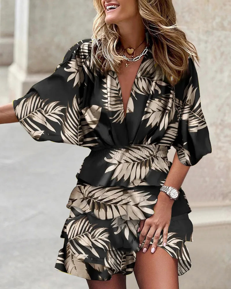 Variant image for Dames Mini Jurk Met Print Flatterende Snit - Zomer Stijlvol - Caroline-31