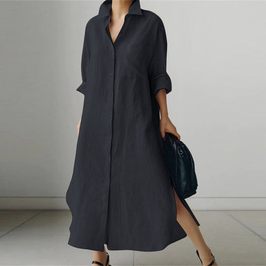 Variant image for Dames Overhemdjurk Elegante Blouse Stijl - Kore-5
