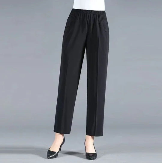 Ella - Hoge Taille Broek met Comfortabele Stretch voor Vrouwen