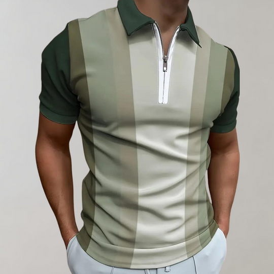 Bastiaan - Modern poloshirt met halve rits
