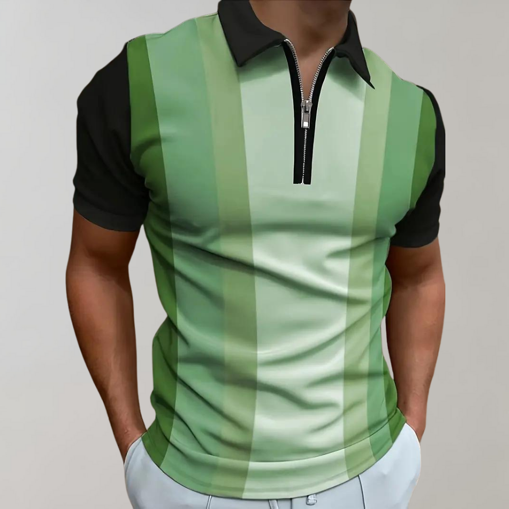 Bastiaan - Modern poloshirt met halve rits