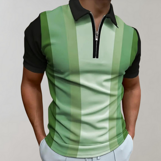 Bastiaan - Modern poloshirt met halve rits