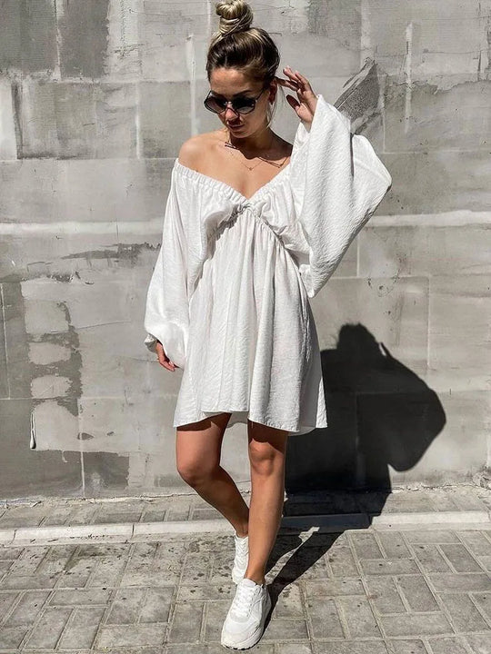 Variant image for Dames Lange Jurk Bohemian V-Hals Zomer Kleding - Sadie-13
