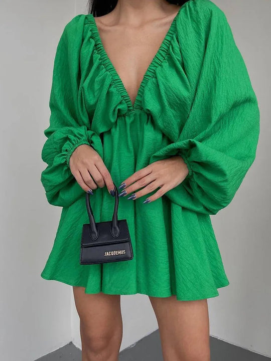 Dames Lange Jurk Bohemian V-Hals Zomer Kleding - Sadie-2