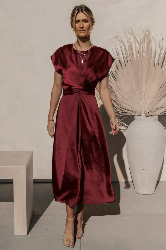 Variant image for Dames Feestjurk Elegante Satijnzijde Voor Bruiloft - Evangeline-9