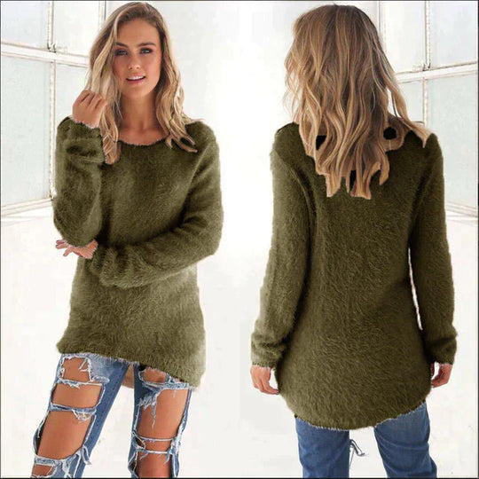 Georgia - Chique look Casual trui met O halslijn