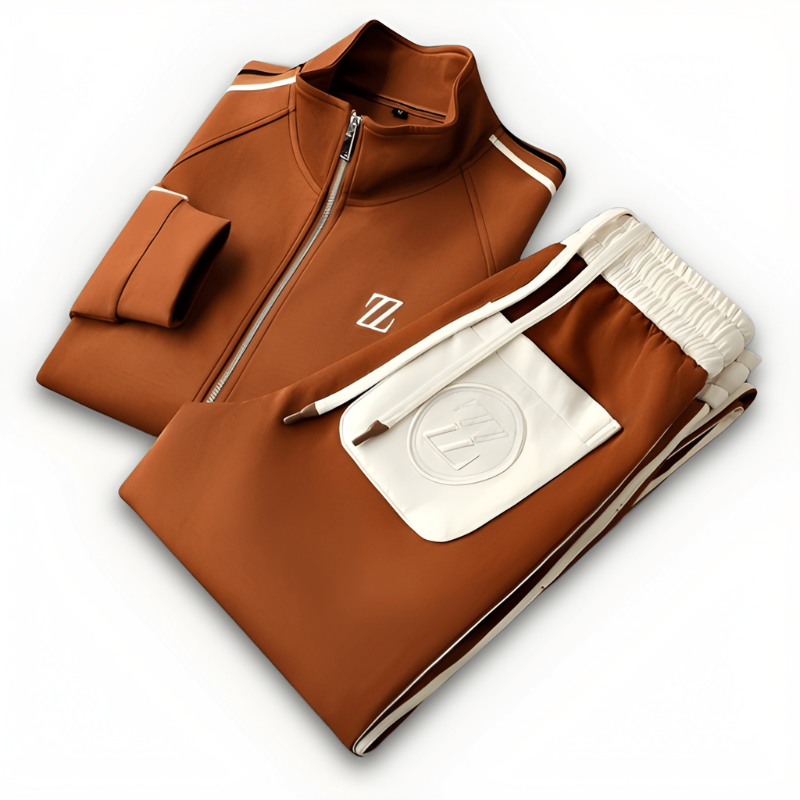 Trainingspak Heren | Joggingpak Heren | Streepdessin & Verzorgde Look