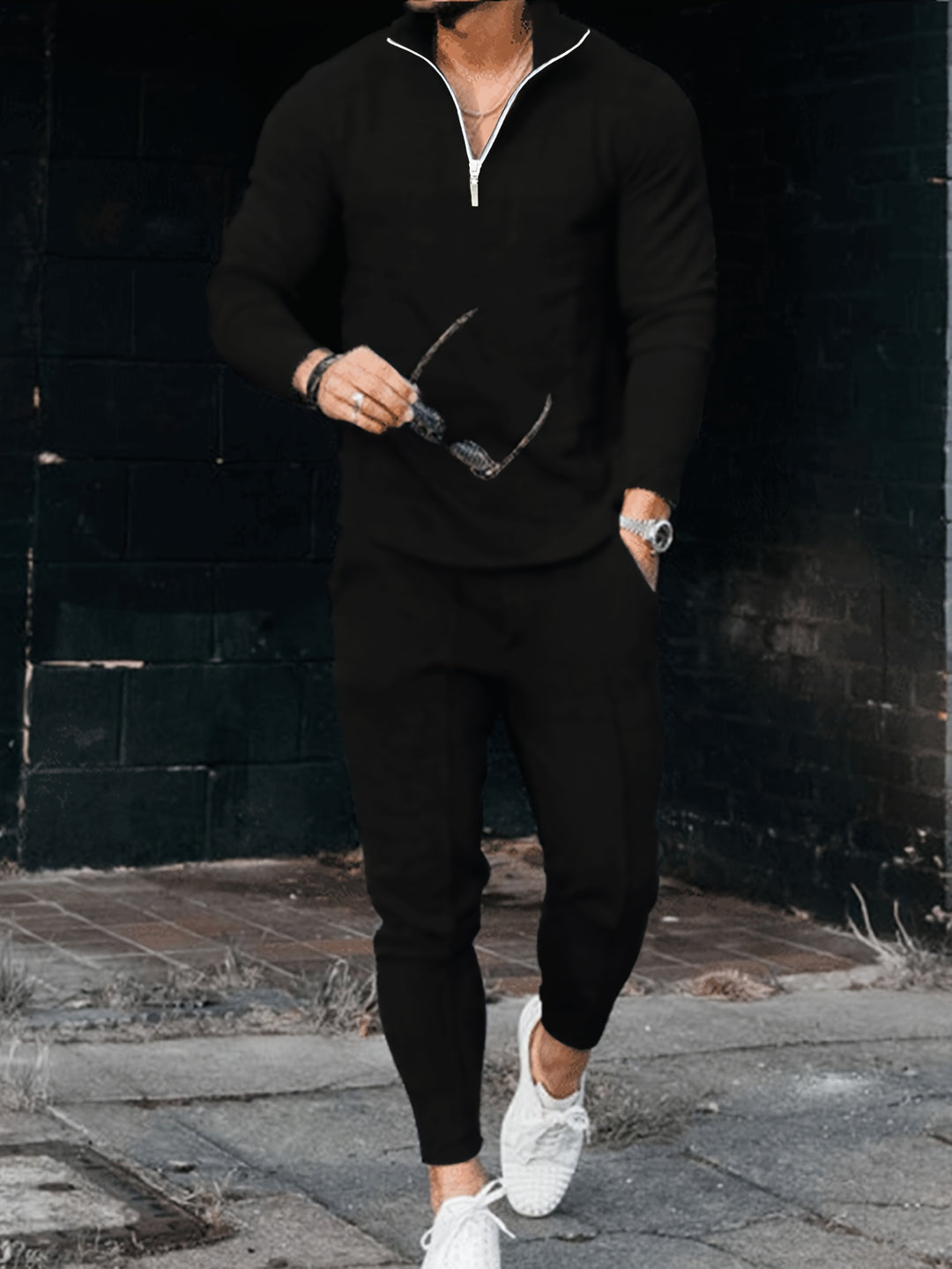 Trainingspak Heren | Kwart Rits & Vrij Bewegen