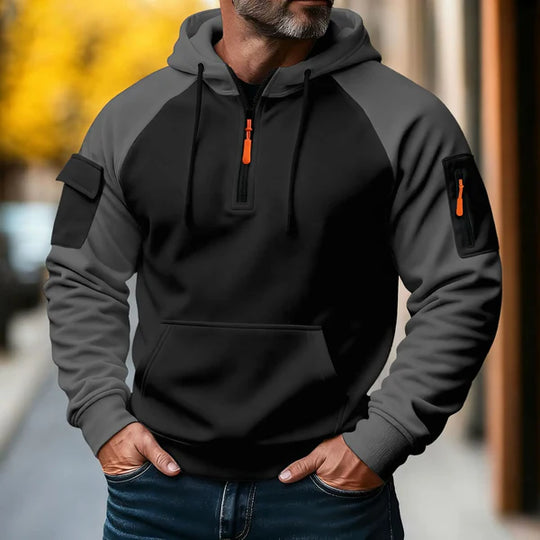 Trui met rits Heren | Hoodie met Sportieve Look