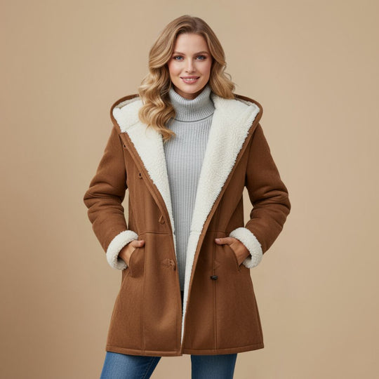 Tussenjas Dames | Dufflecoat met Capuchon | Winterwarmte