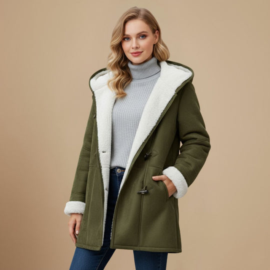 Tussenjas Dames | Dufflecoat met Capuchon | Winterwarmte