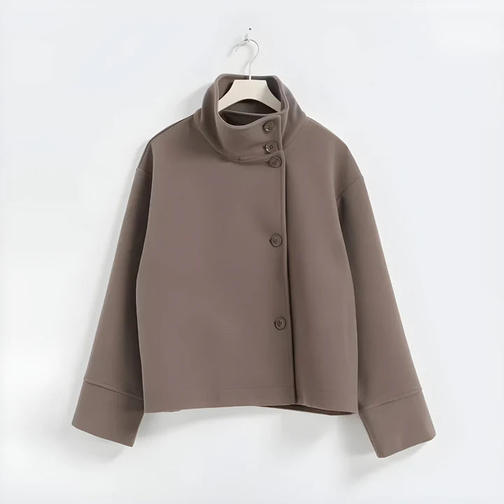 Tussenjas Dames | Opstaande Kraag & Knopensluiting