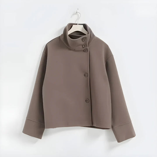 Tussenjas Dames | Opstaande Kraag & Knopensluiting