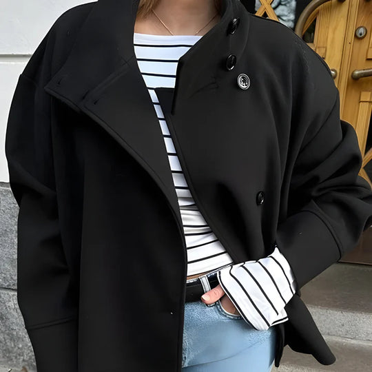 Tussenjas Dames | Opstaande Kraag & Knopensluiting