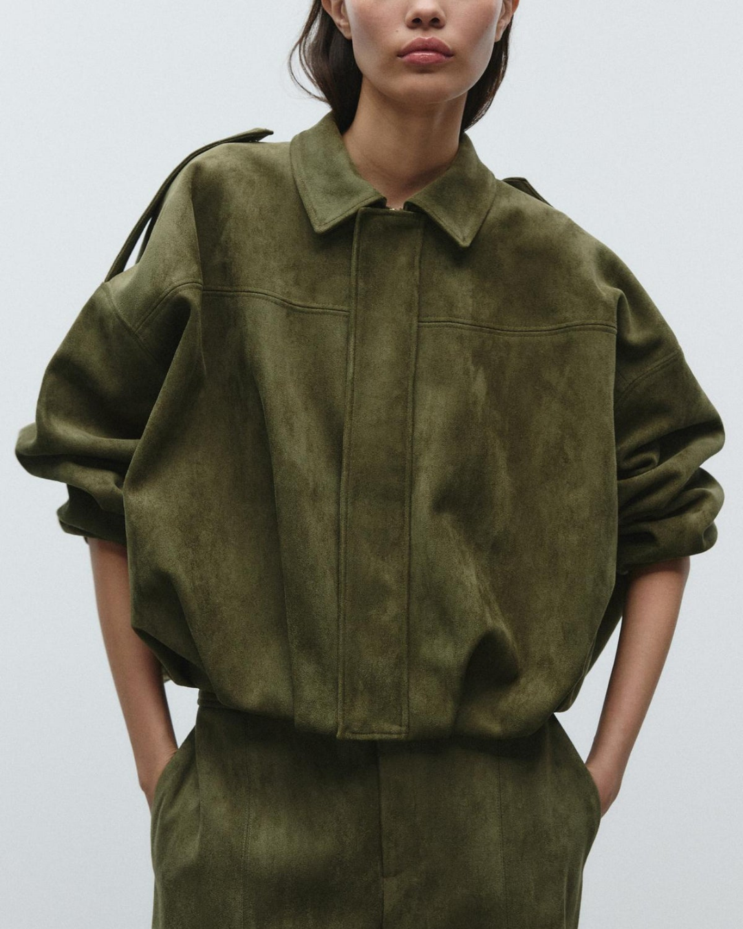 Tussenjas Dames | Oversized suede leren jas | Comfort & Bewegingsvrijheid