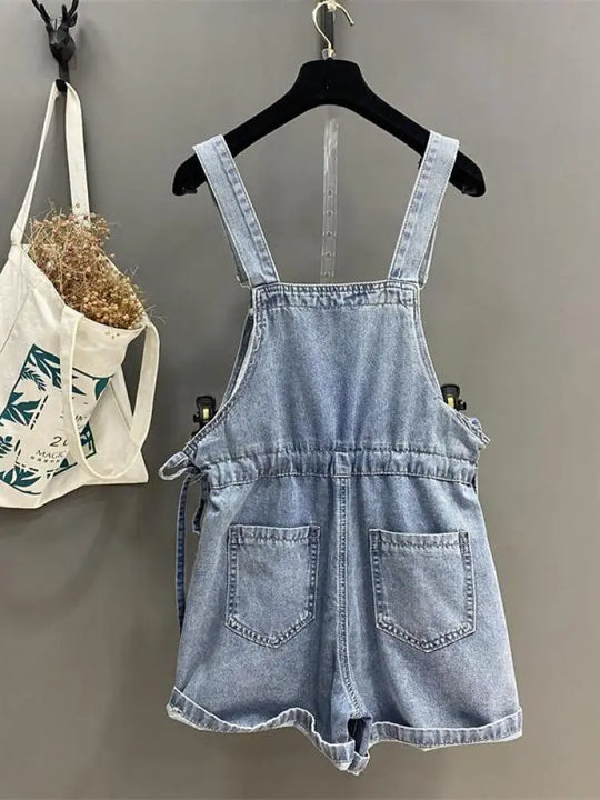 Dames Spijker Jumpsuit Casual Vintage Design Met Verstelbare Pasvorm - Lisa-6