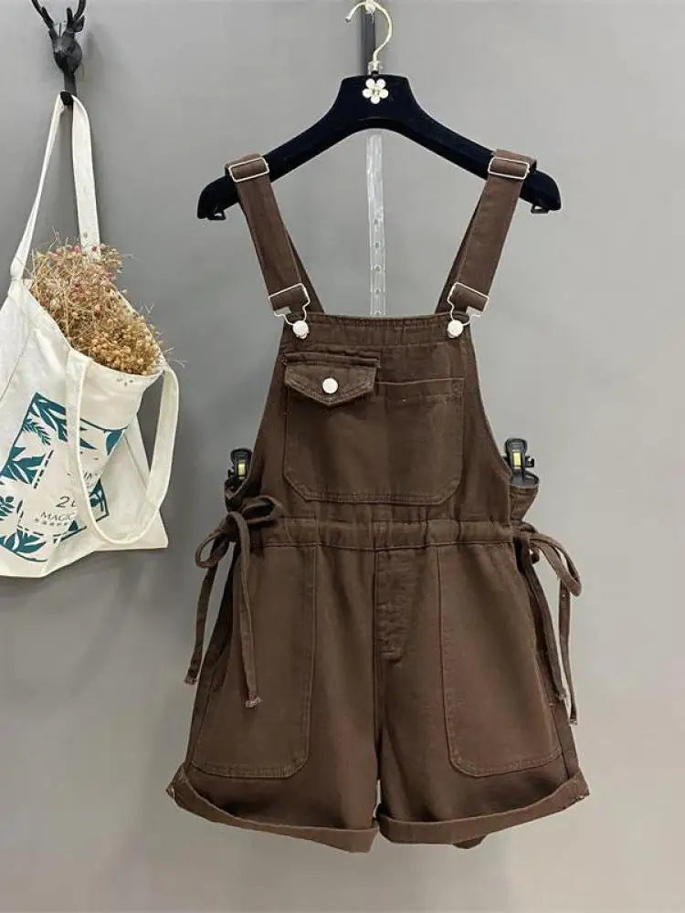 Dames Spijker Jumpsuit Casual Vintage Design Met Verstelbare Pasvorm - Lisa-4