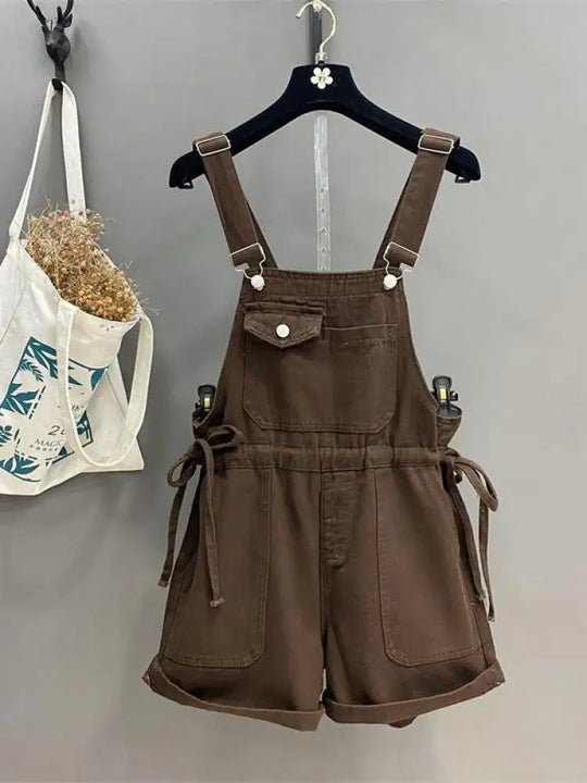 Dames Spijker Jumpsuit Casual Vintage Design Met Verstelbare Pasvorm - Lisa-4