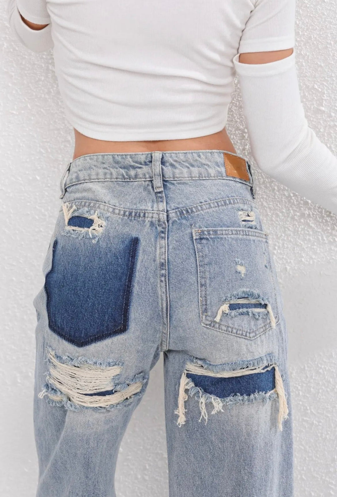 Vintage jeans Dames | Ripped details & relaxte straight fit