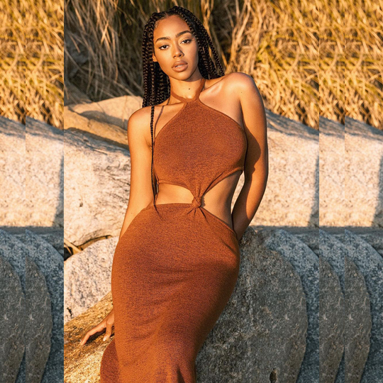 Vrouwen Breezy Haltered Open Back Maxi Zomerjurk - Sophie