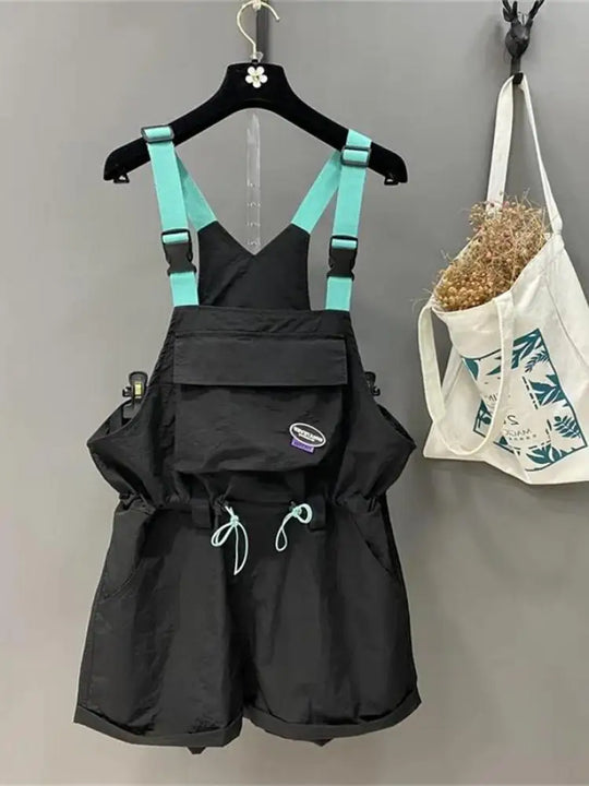 Dames Jumpsuit Mouwloos Met Vierkante Kraag En Wijde Pijpen - Luna-5