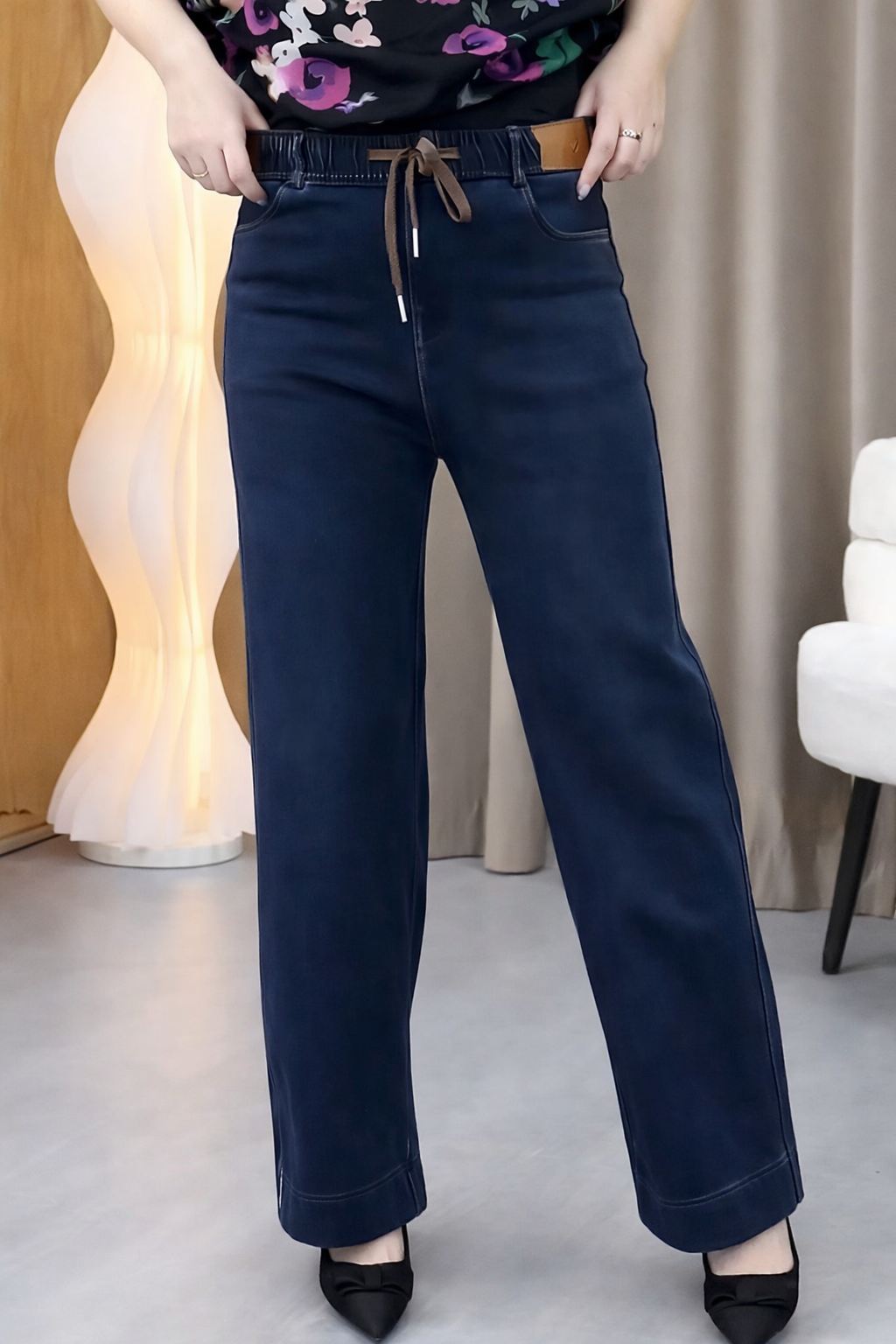 Wijde Katoenen Broek Dames | Elastische Taille & Comfort Stretch