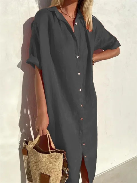 Variant image for Dames Lange Zomerjurk Elegante Rechte Pasvorm - Annabelle-29