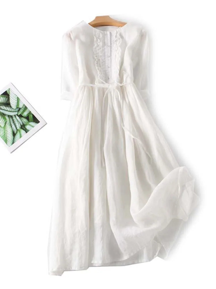Dames Lange Jurk Luchtig Bohemian Ontwerp - Zoey-6