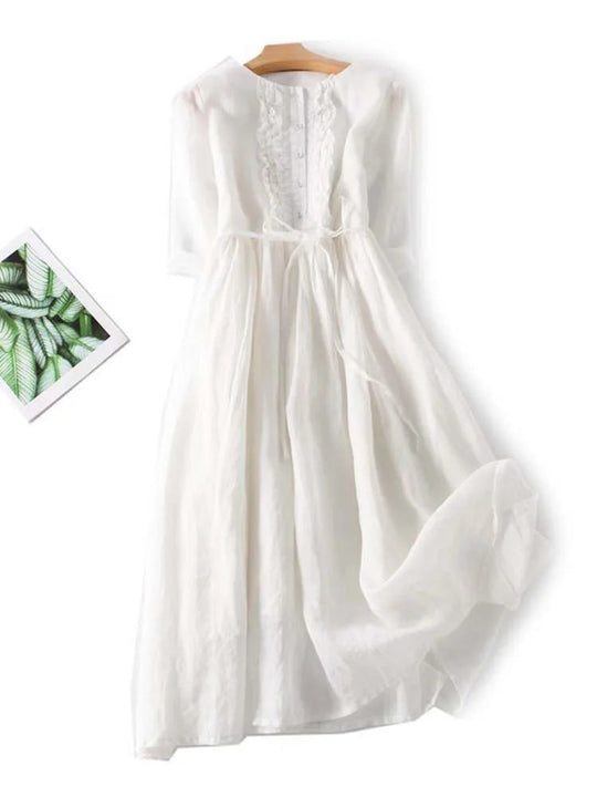 Dames Lange Jurk Luchtig Bohemian Ontwerp - Zoey-6
