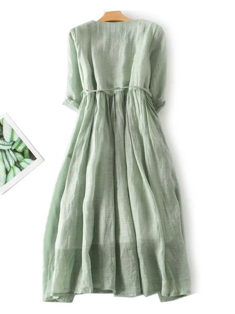 Dames Lange Jurk Luchtig Bohemian Ontwerp - Zoey-1