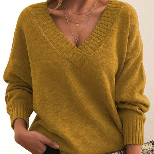 Joelle - Lässiger Pullover mit V Ausschnitt für jeden Anlass