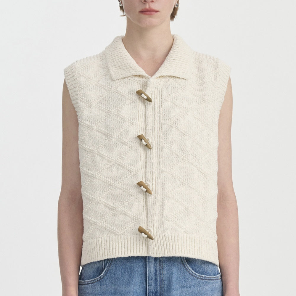 Syehnah - Basic effen mouwloos vest