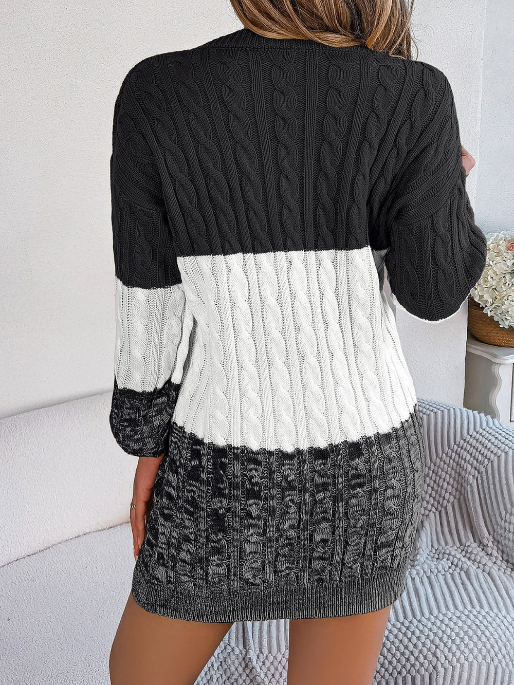Dames Sweater Jurk Comfortabele Minimalistische Stijl - Danique-2