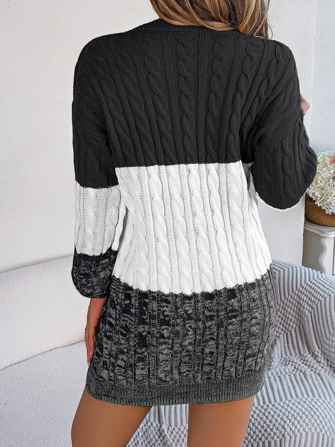 Dames Sweater Jurk Comfortabele Minimalistische Stijl - Danique-2