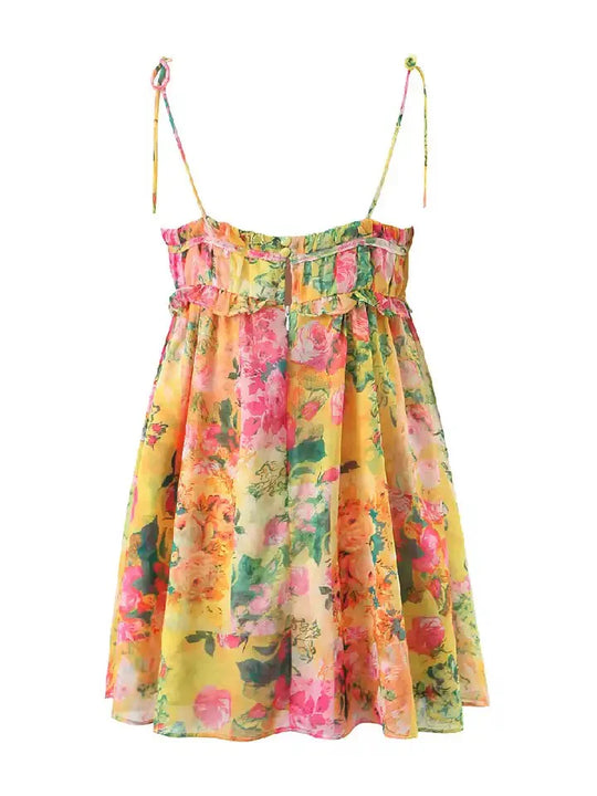 Dames Mini Jurk Speelse Tiered Ontwerp voor Zomer - Lisa-5