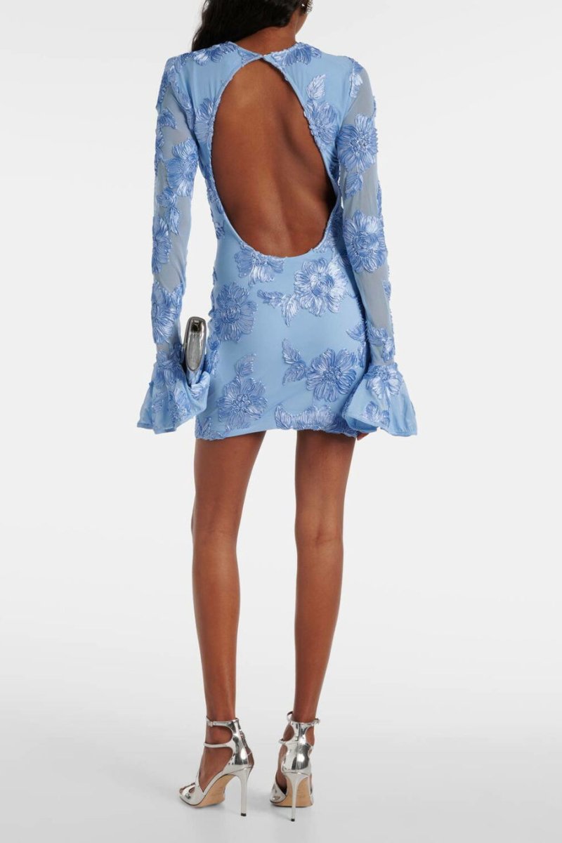 Dames Mini-jurk Bloemenborduursel Elegante Pasvorm - Zomerstijl Aurora-5