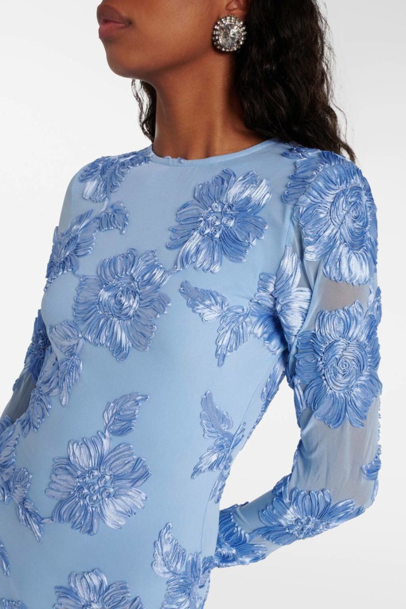 Dames Mini-jurk Bloemenborduursel Elegante Pasvorm - Zomerstijl Aurora-6